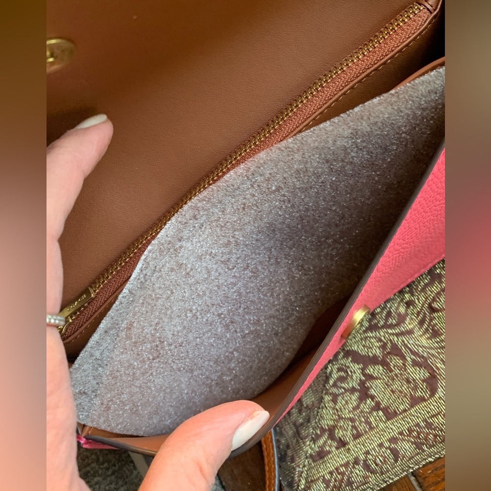 Authentic COACH 1941 colorblock pebbled leather snap magnetic closure crossbody - Picture 8 of 12